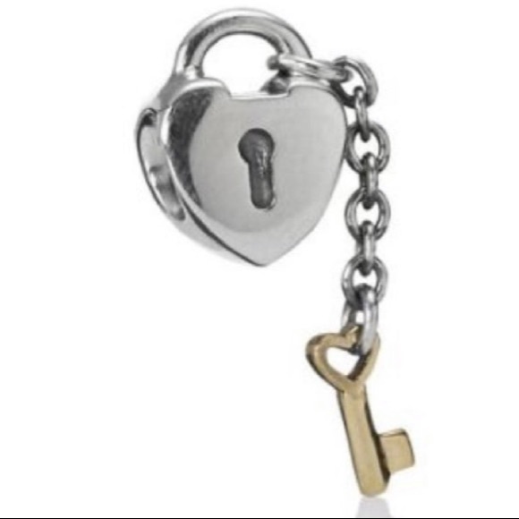 Pandora Key To My Heart Charm! With gold key! - Picture 2 of 5